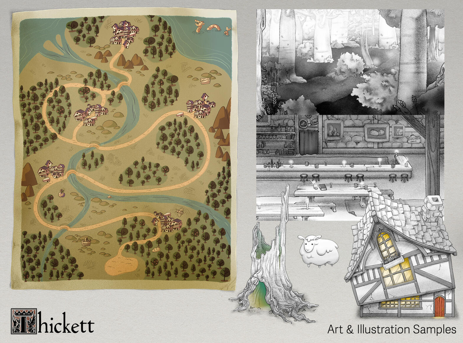 Art and Illustration samples used for environments